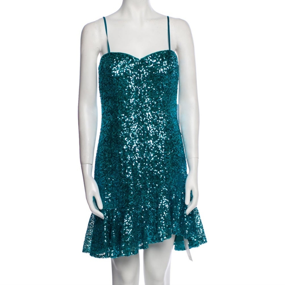 NWT Aidan by Aidan Mattox Strapless Sequin Dress